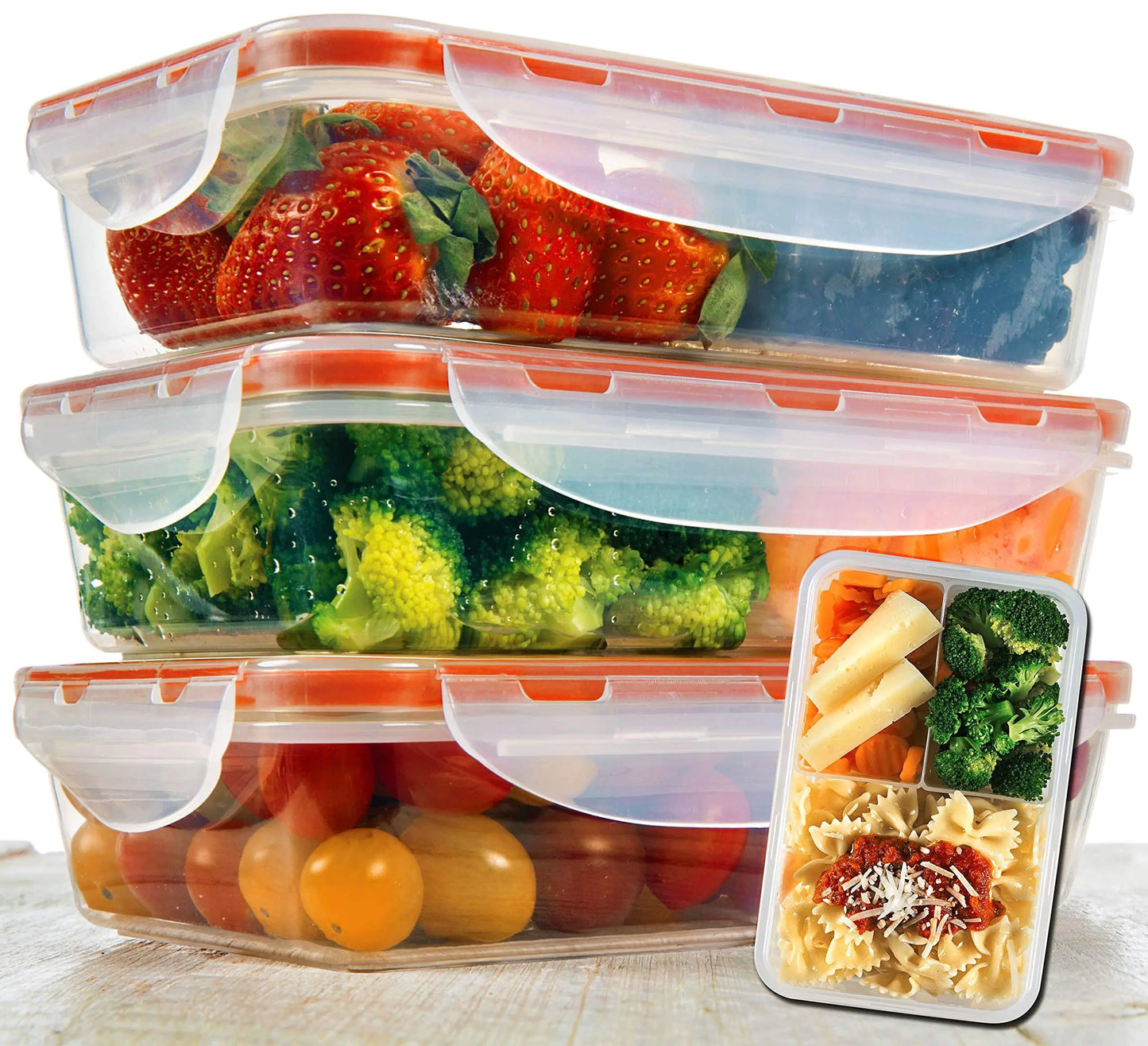 Bento Box Meal Kit 3pc 24oz - Microwave & Freezer Safe