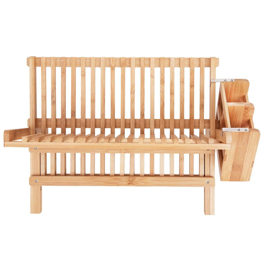 Bamboo Folding Dish Rack for Kitchen Organization