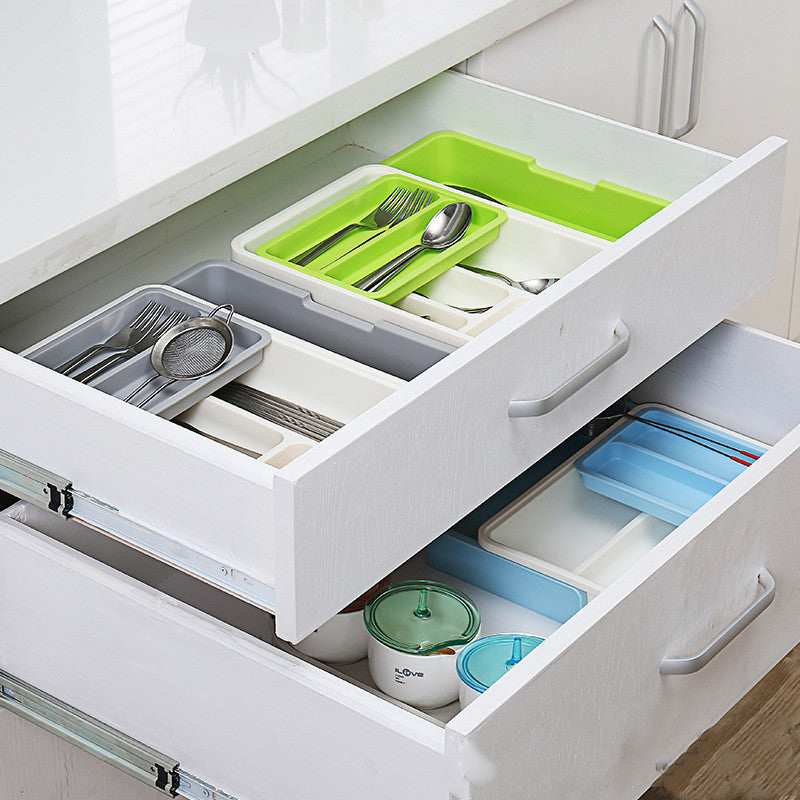 Organiva kitchen drawer organizer for utensils and cutlery