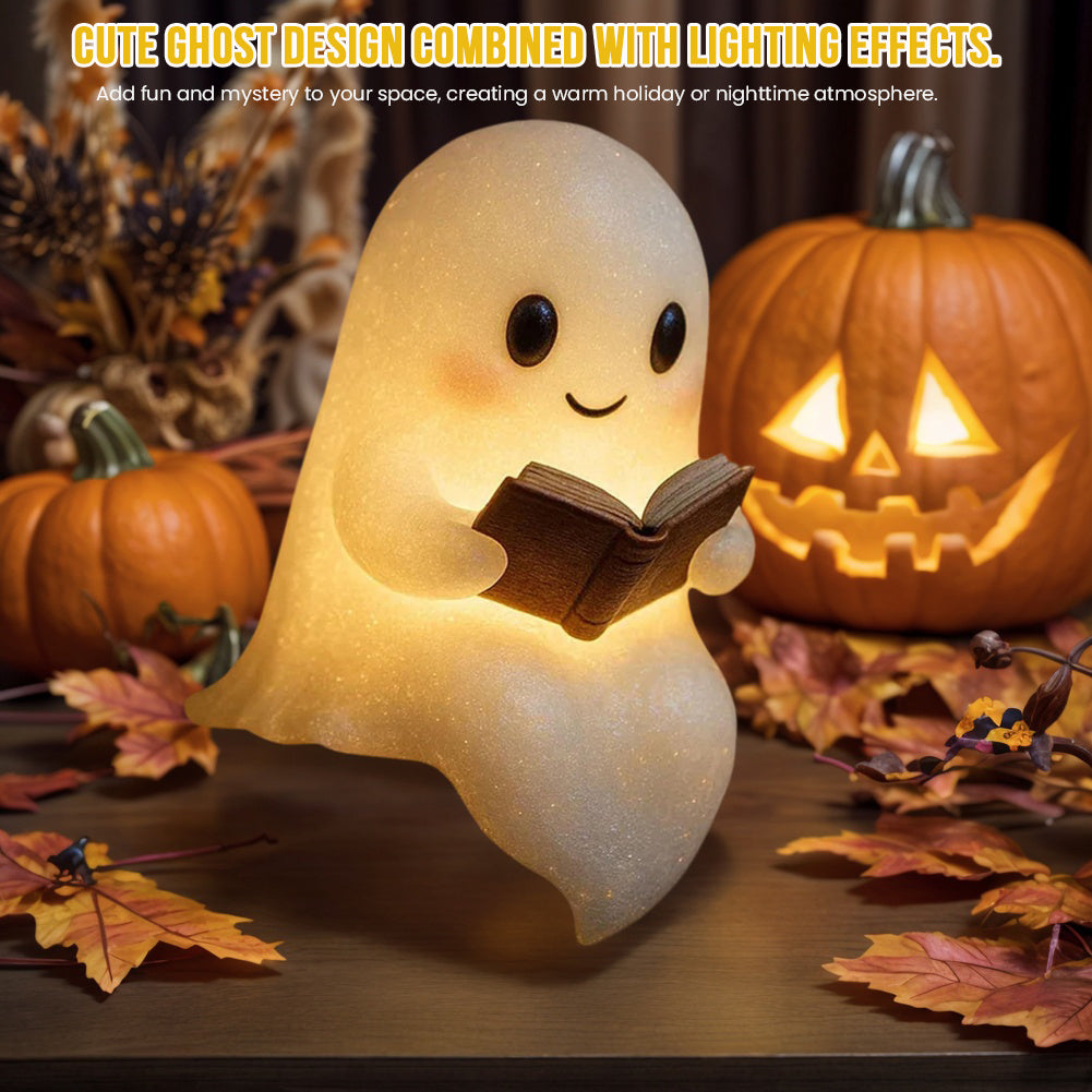 Cute LED ghost night light with a warm glow for Halloween bedroom decor