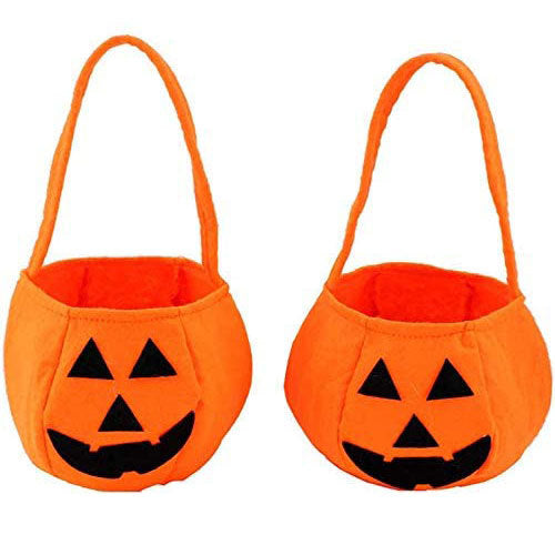 Halloween Pumpkin Candy Bag  Felt Trick-or-Treat Bag