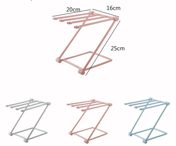 Folding Kitchen Rack for Dishcloths and Towels