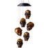 Solar Halloween Skull Wind Chime with Colorful LED Lights