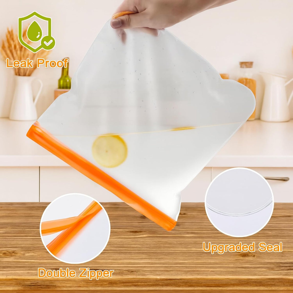 Aesthetixx FreshLock™ Reusable Food Storage Bags — BPA-Free Multi-Size Kitchen Storage Set