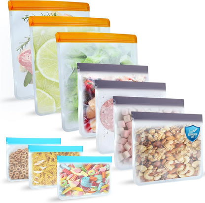 Aesthetixx FreshLock™ Reusable Food Storage Bags — BPA-Free Multi-Size Kitchen Storage Set