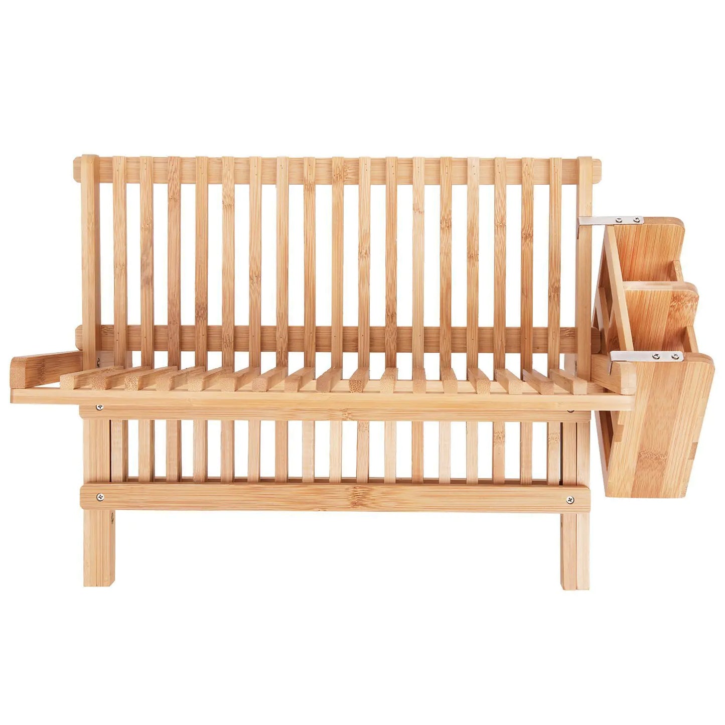 Bamboo Folding Dish Rack for Kitchen Organization