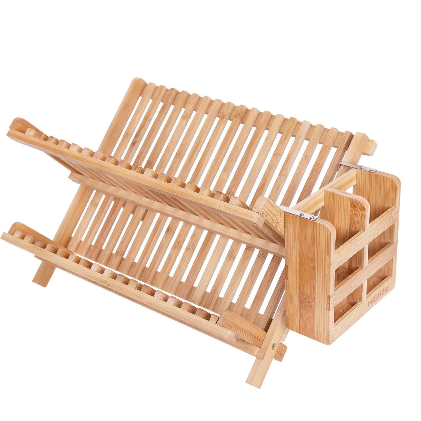Bamboo Folding Dish Rack for Kitchen Organization