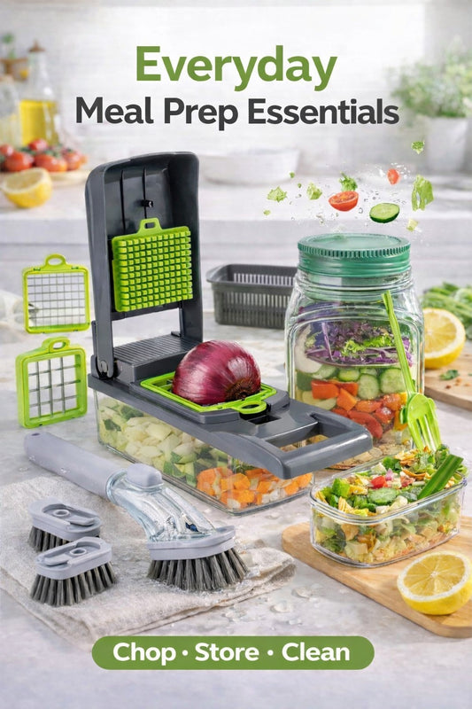 Quick Aesthetic Meal Prep and Cleaning Kit.