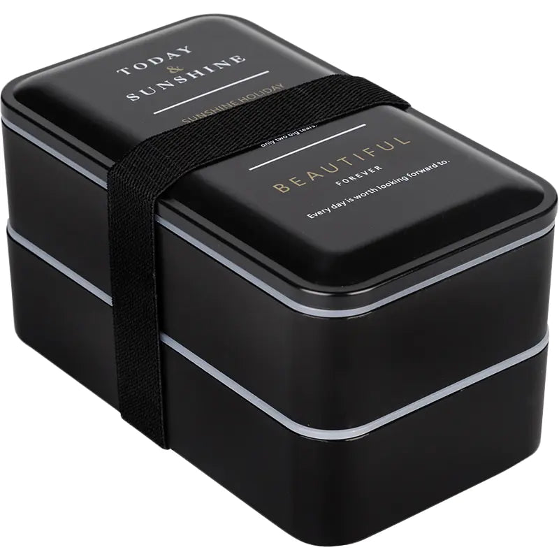 Japanese Minimalist Double-Layer Bento Box for Lunch